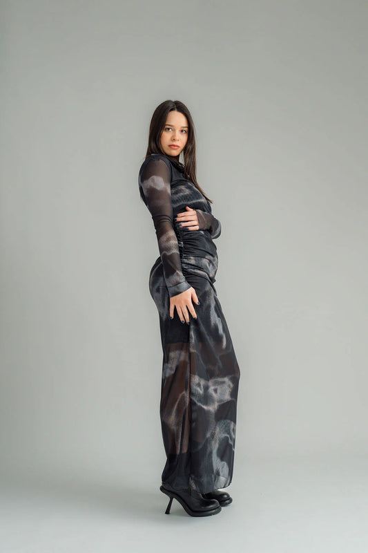 Nes Milly Dress - Nightscape Mesh