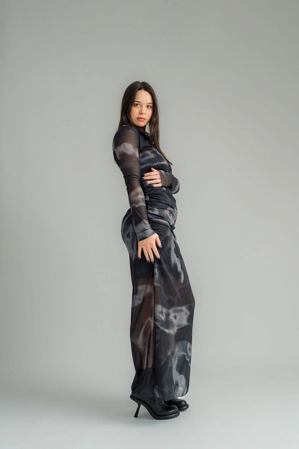 Nes Milly Dress - Nightscape Mesh