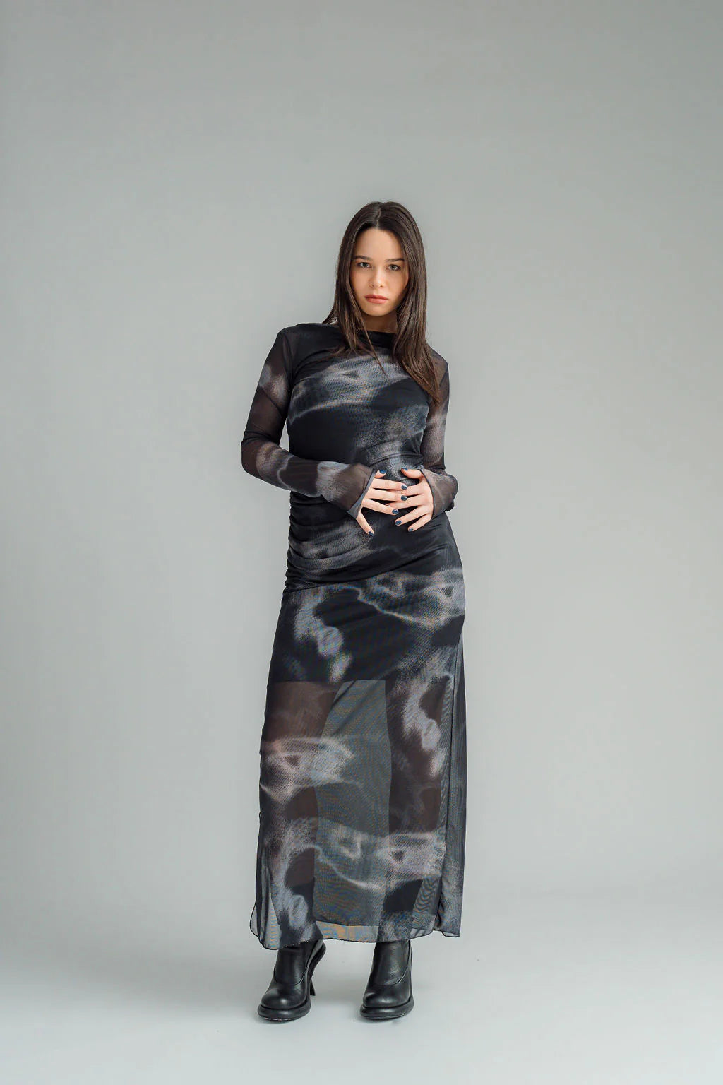 Nes Milly Dress - Nightscape Mesh