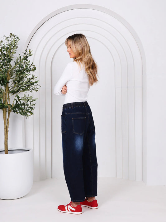 Monaco Leo Barrel Jeans - Ink