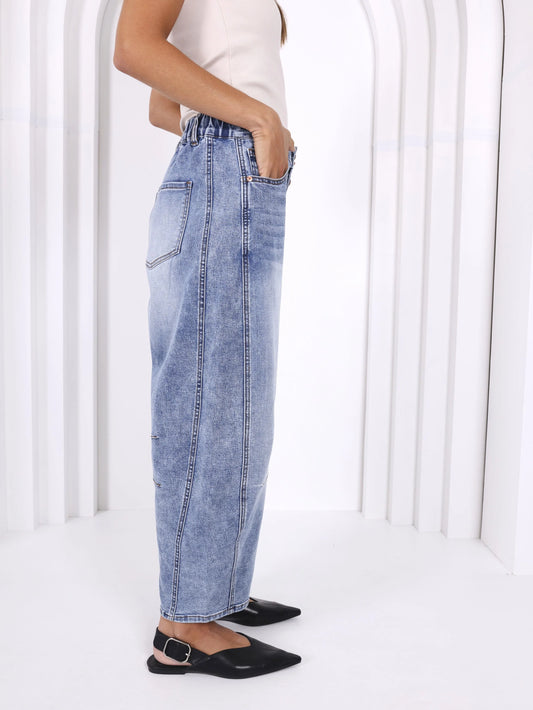 Monaco Carson Barrel Jean - Blue