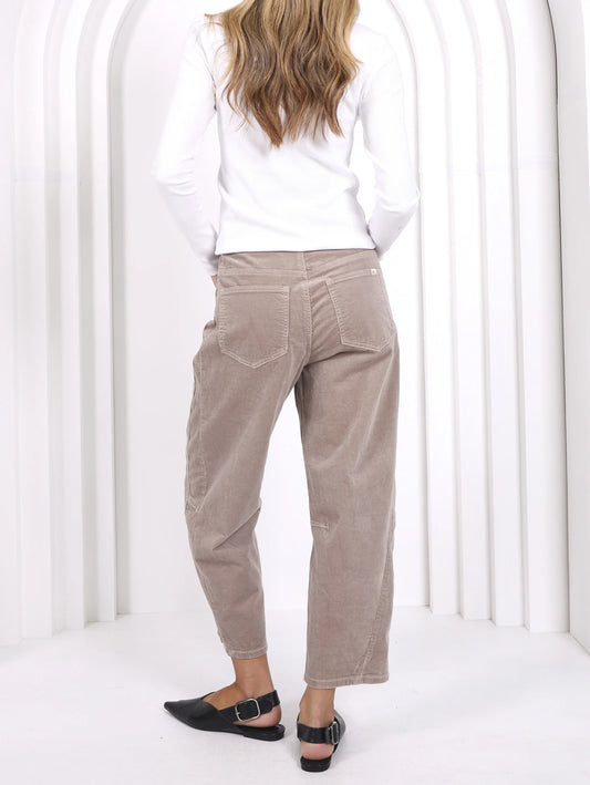 Monaco Toni Barrel Jeans Corduroy - Latte