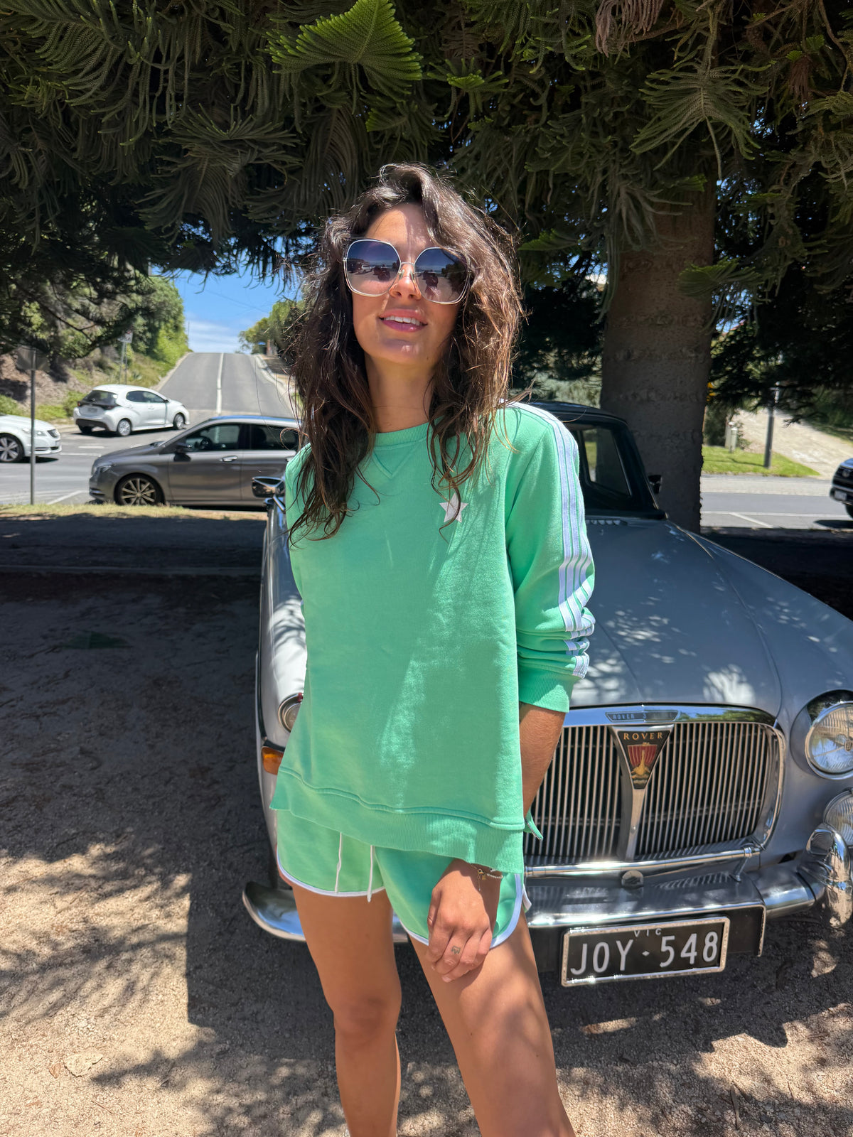 Sophie Moran Arm Stripe Sweatshirt - Green