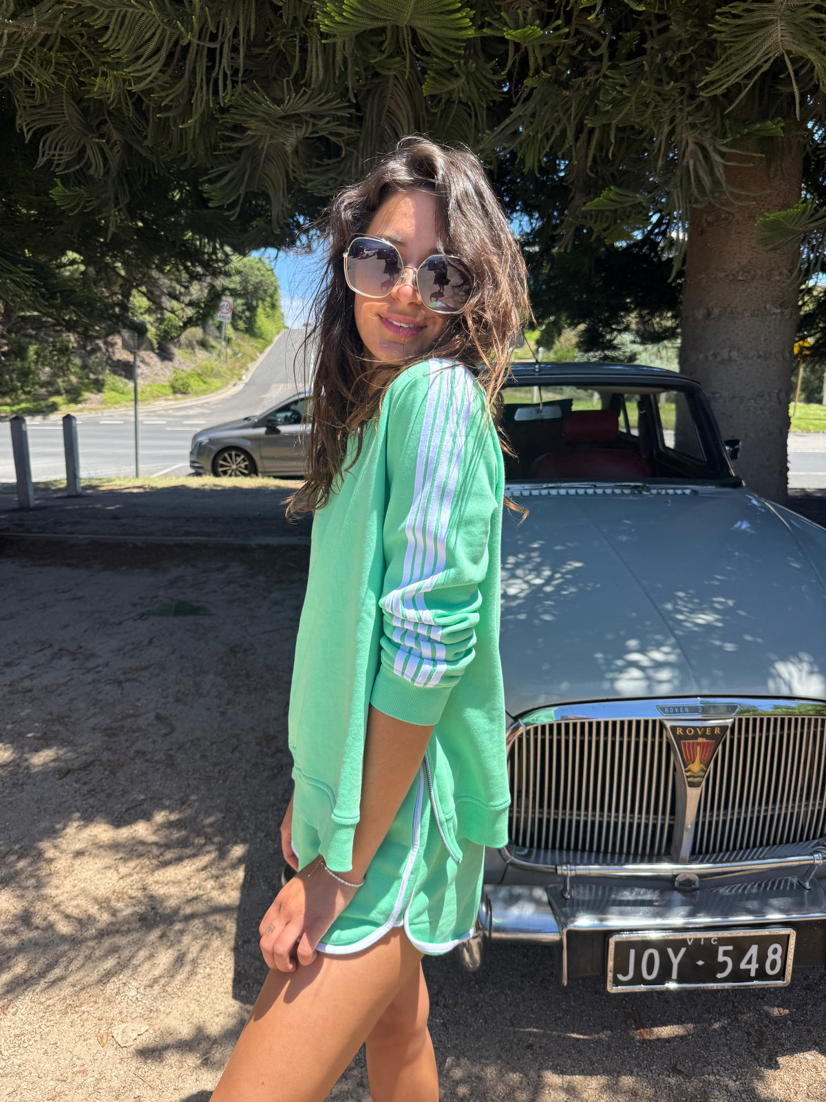 Sophie Moran Arm Stripe Sweatshirt - Green