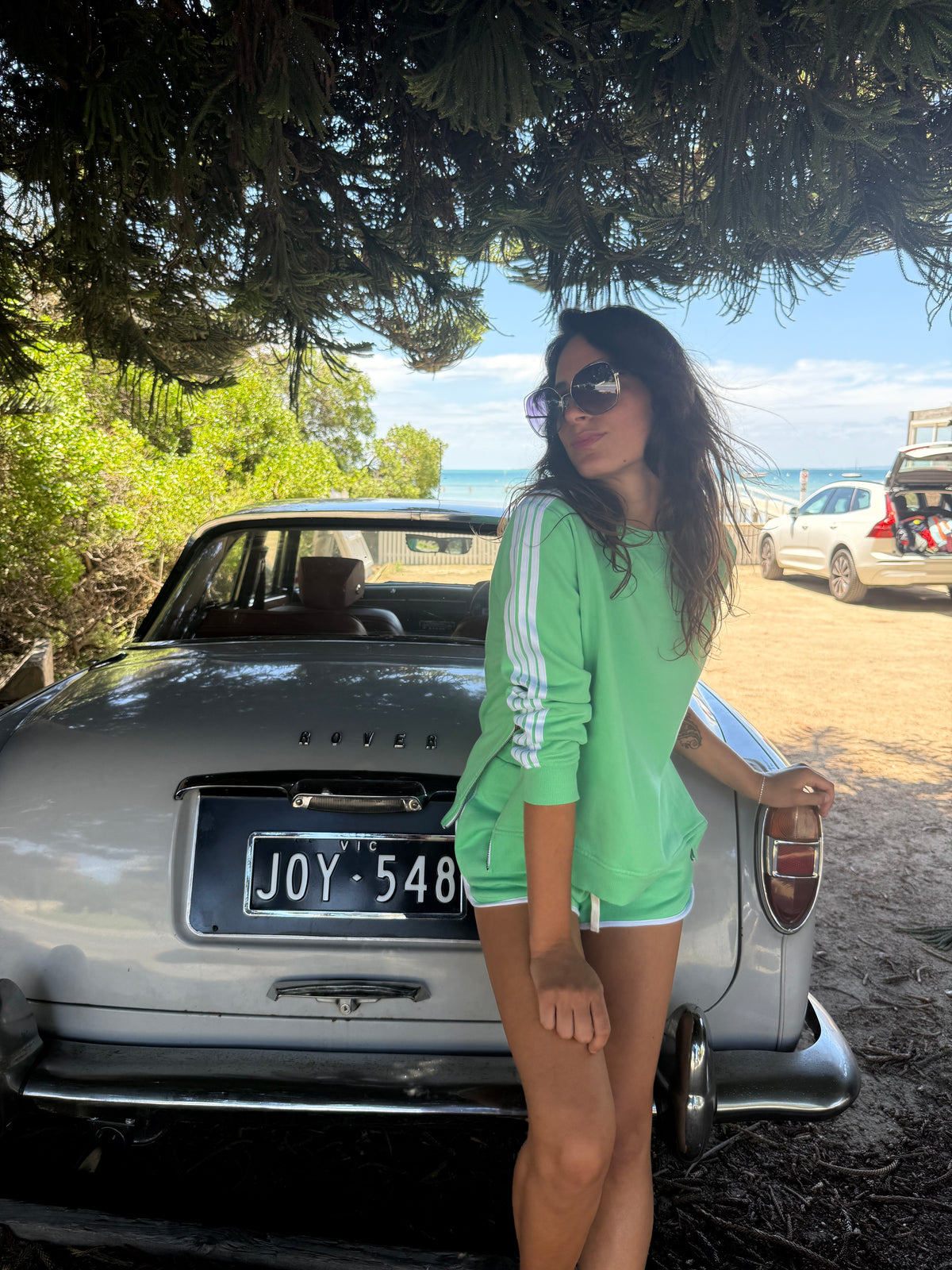 Sophie Moran Arm Stripe Sweatshirt - Green