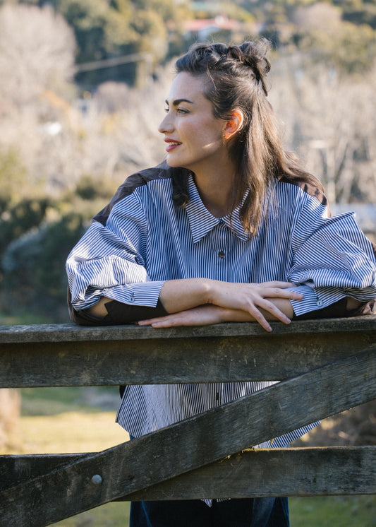 Grace & Harmony Versailles Shirt - Stripe/Plain