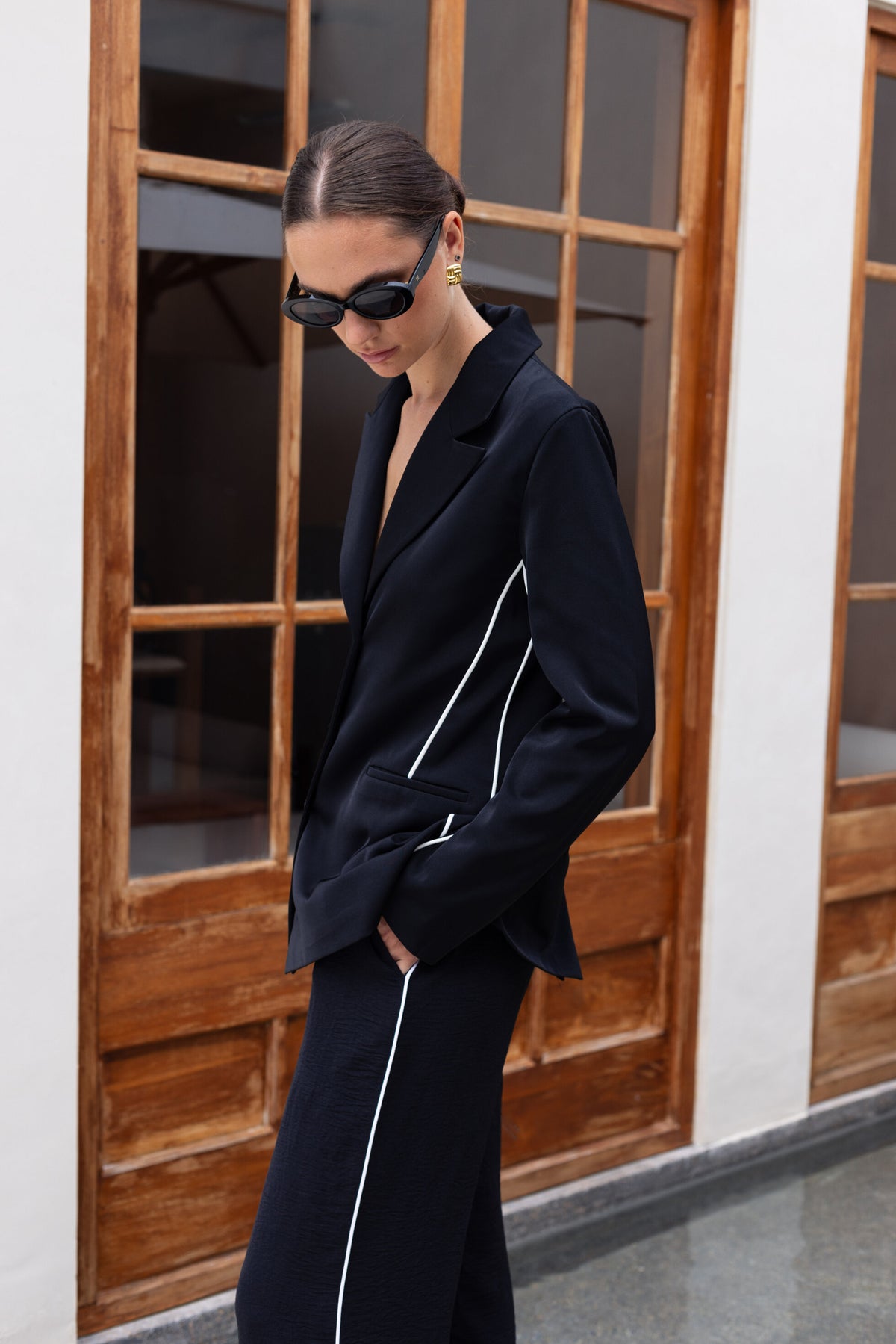 Blak Pipe Dream Blazer - Black /White