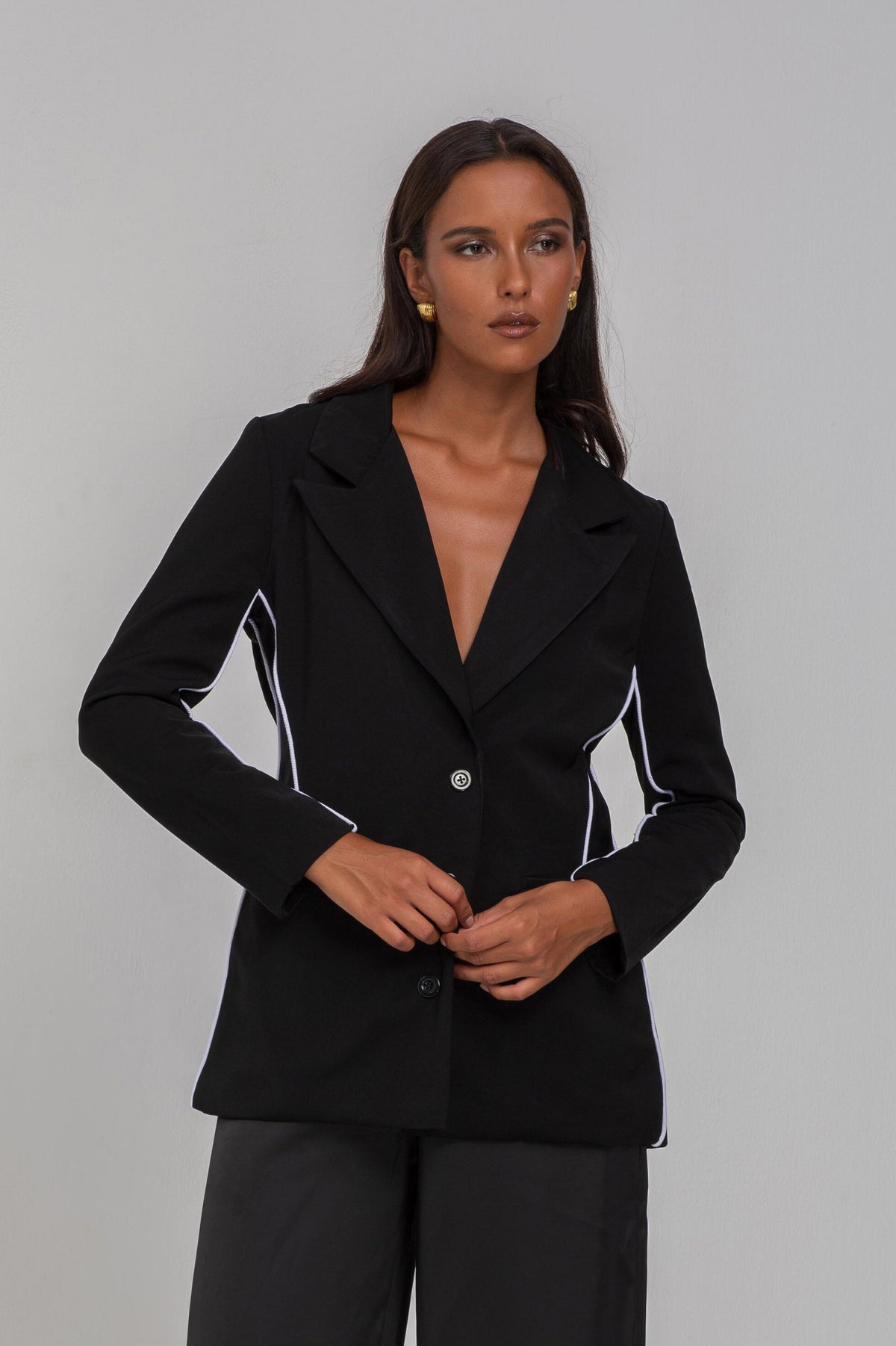 Blak Pipe Dream Blazer - Black /White