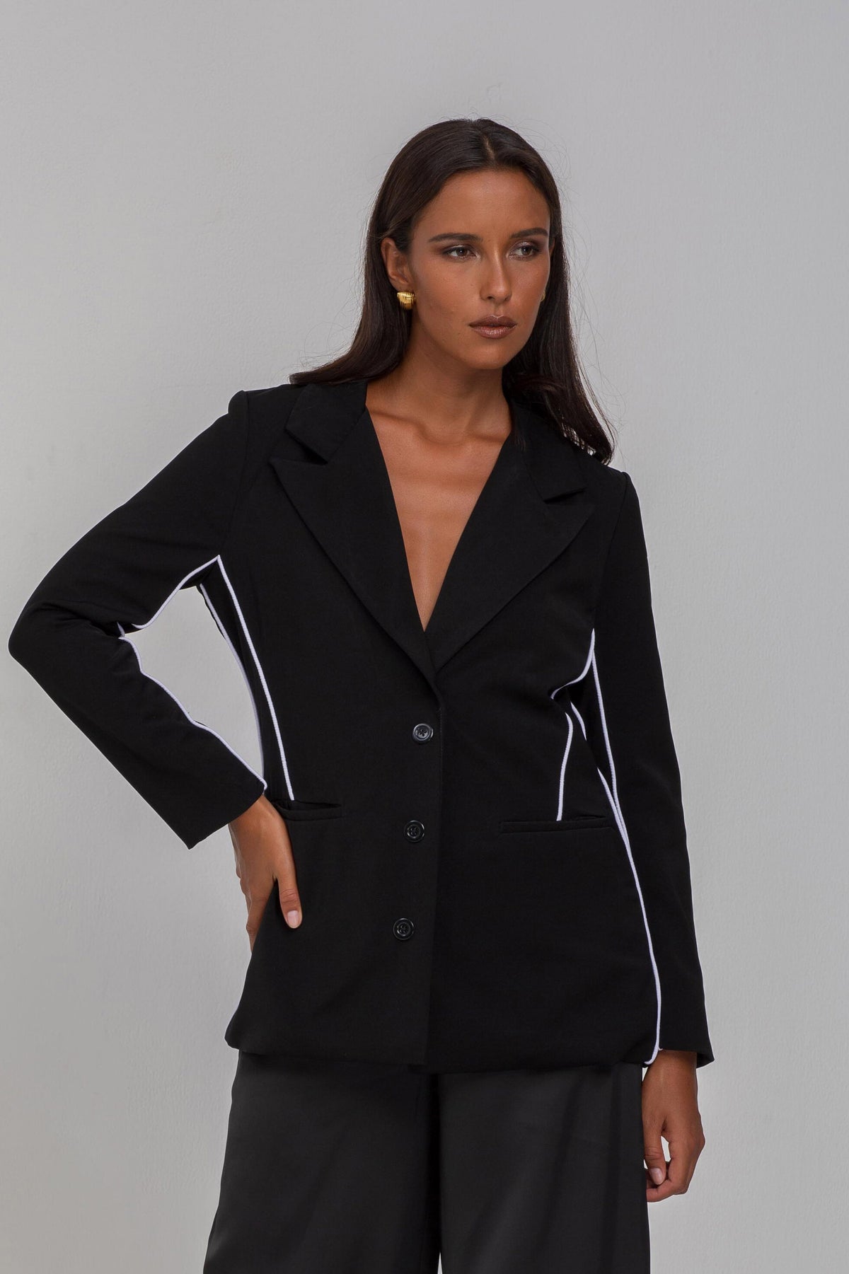 Blak Pipe Dream Blazer - Black /White