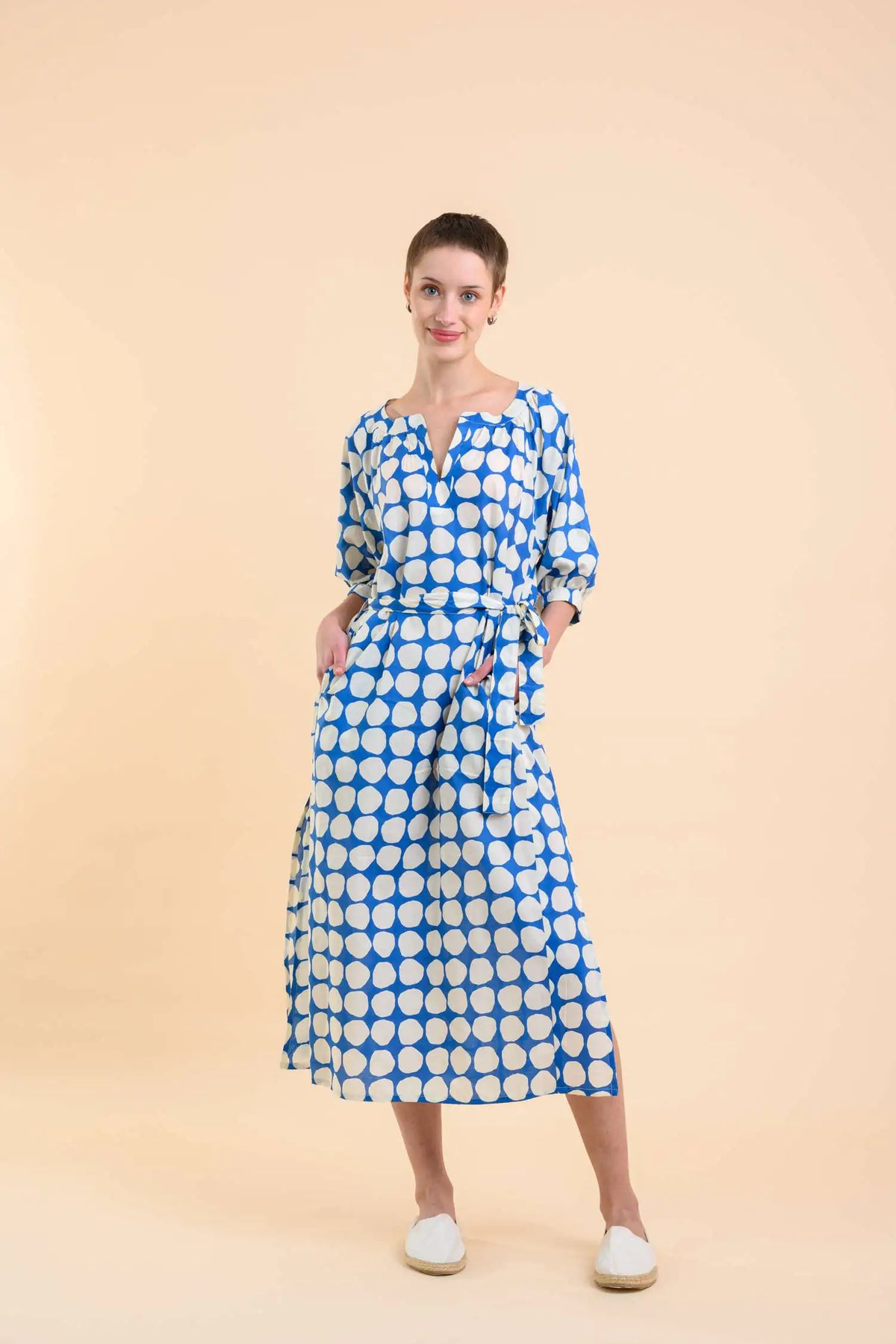 Dream Pitcher Dress - Popole Blue