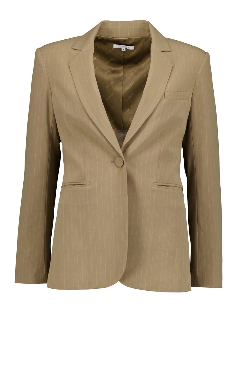 Tuesday Prince Blazer - Camel Stripe