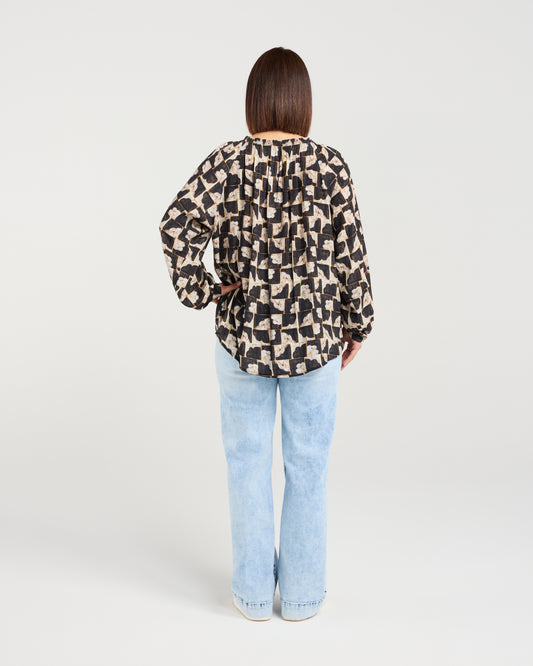 Seduce Gloria Top - Golden Grid