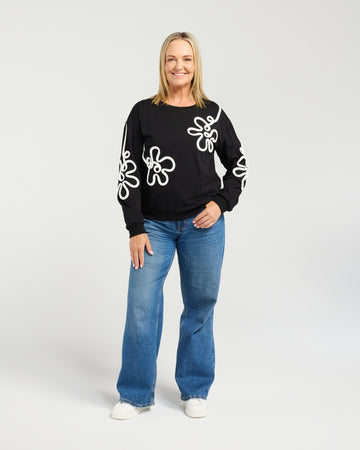 Seduce Aurelia Sweat - Black/White
