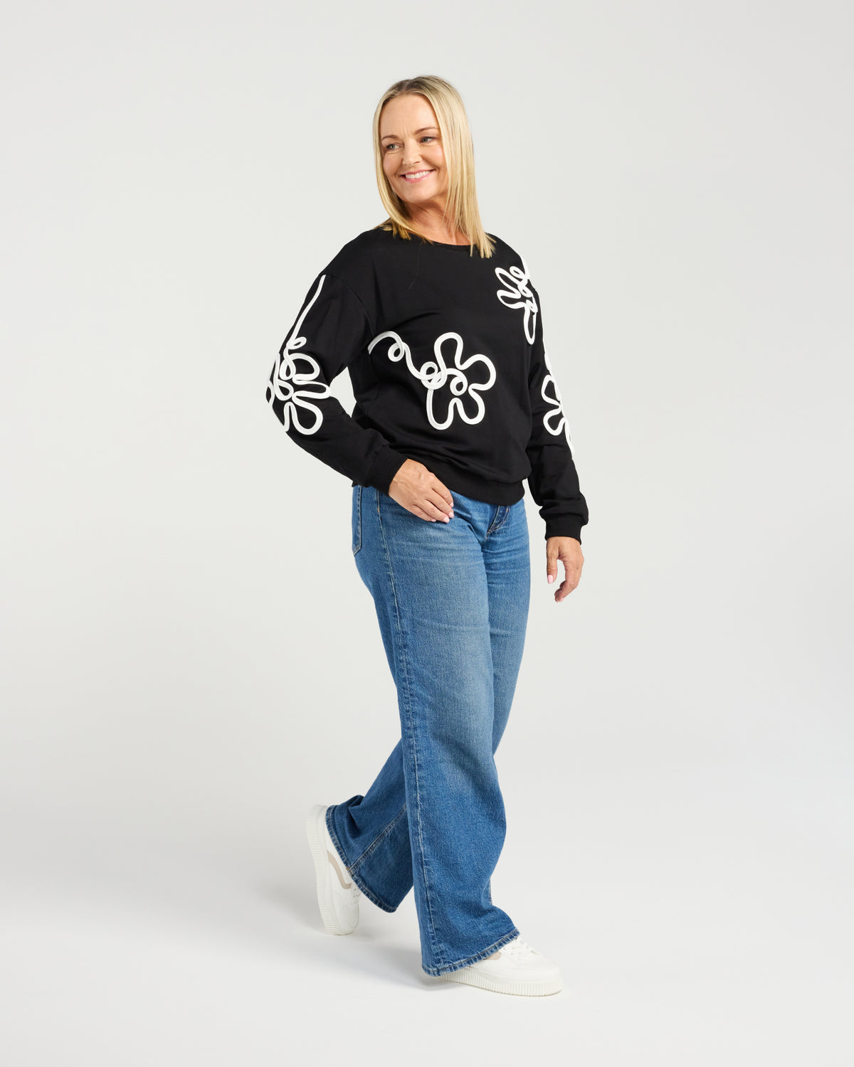 Seduce Aurelia Sweat - Black/White