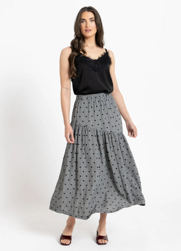 Seeking Lola Devine Skirt - Black Heart