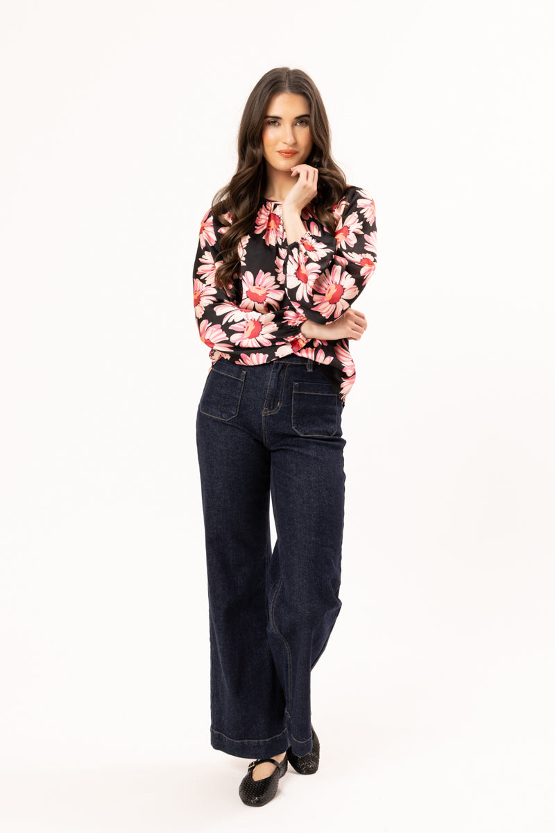 Seeking Lola Connected Blouse - Bold Rosette