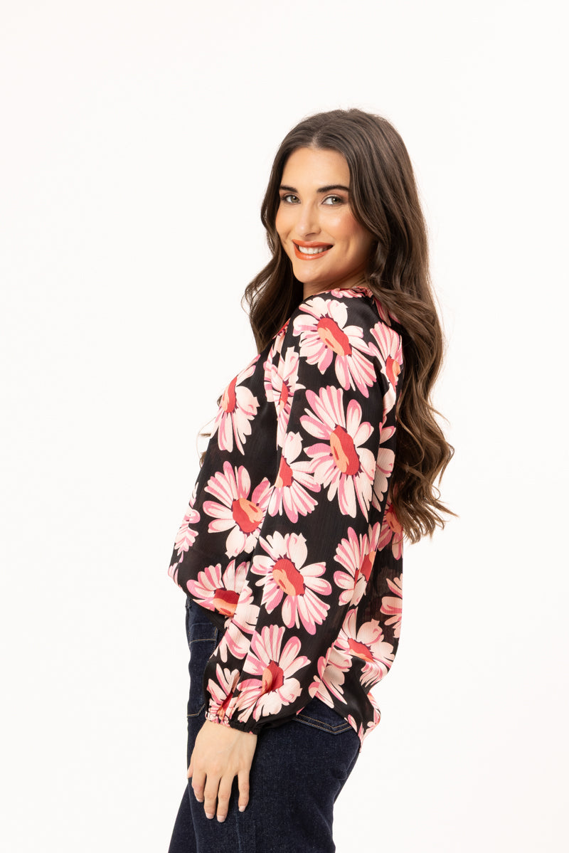Seeking Lola Connected Blouse - Bold Rosette