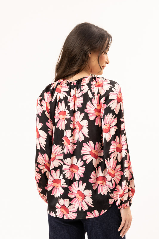 Seeking Lola Connected Blouse - Bold Rosette