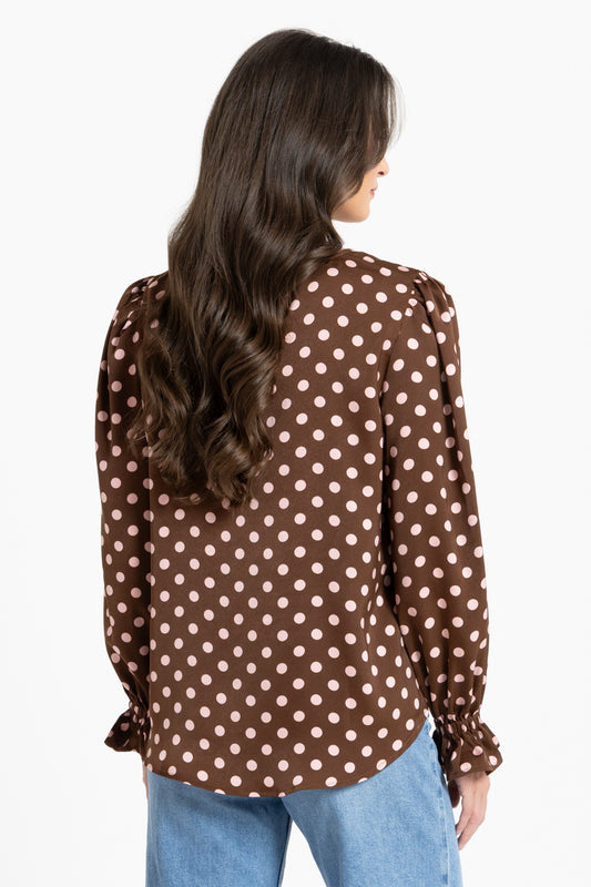 Leila & Luca Harper Top - Pink Polka