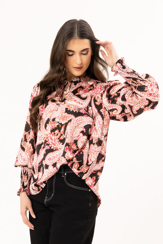 Seeking Lola Byron Blouse - Paisley Pop