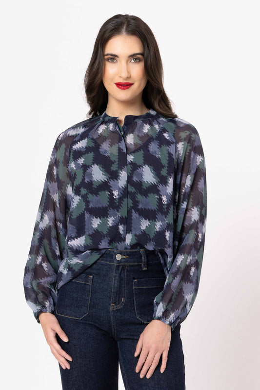Seeking Lola Tilly Shirt - Navy Mist