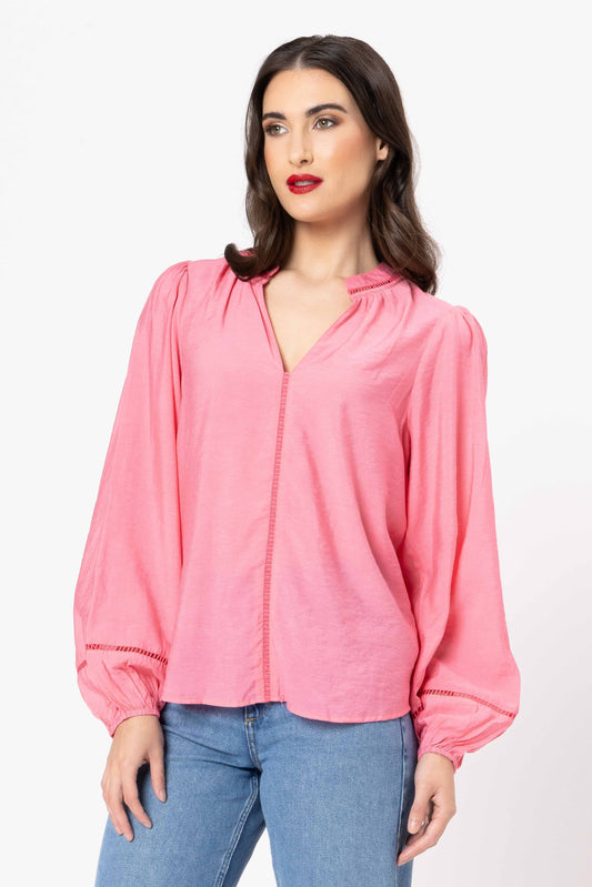 Seeking Lola Sylvie Top - Peony Pink
