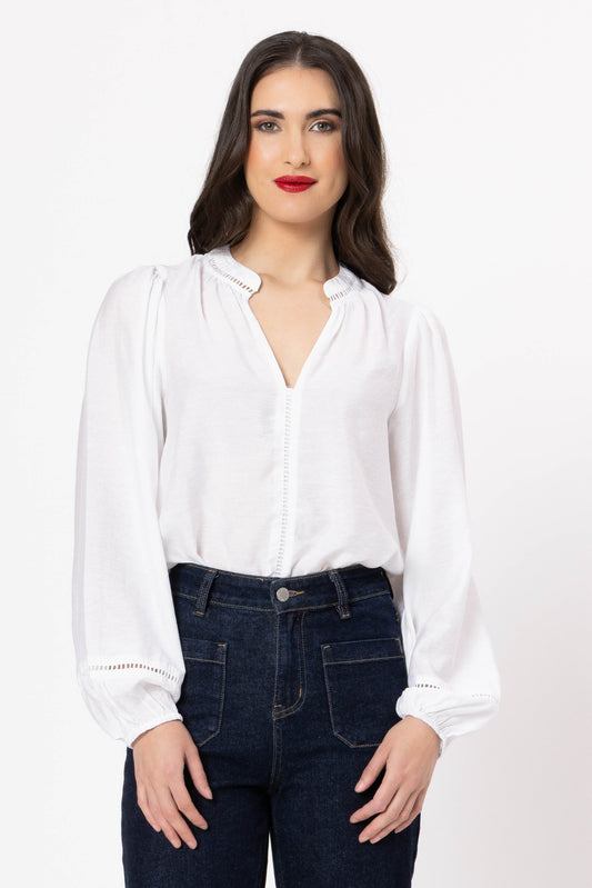Seeking Lola Sylvie Top - White