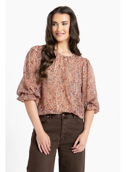 Seeking Lola Amalfi Blouse - Dreamy Ripple