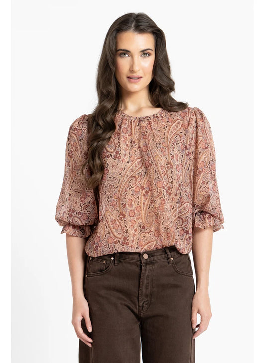 Seeking Lola Amalfi Blouse - Dreamy Ripple
