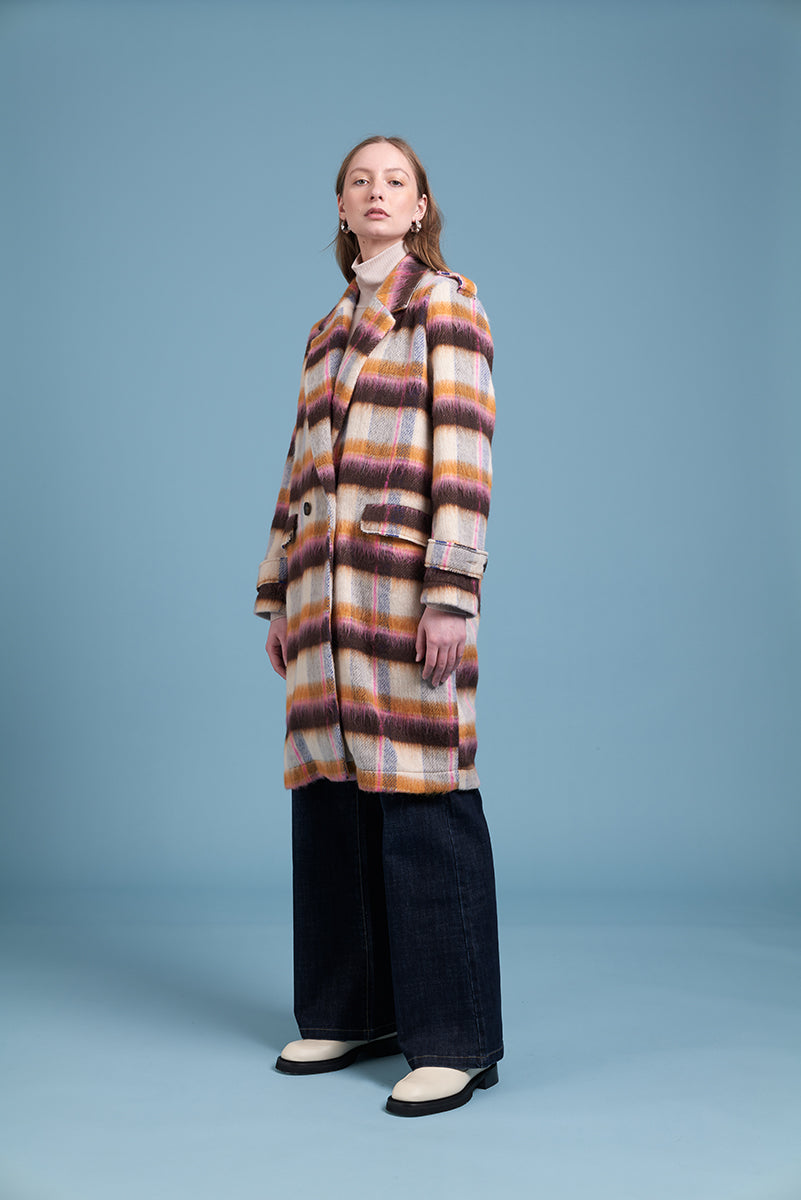 Siren Tabulous Coat - Pink Plaid