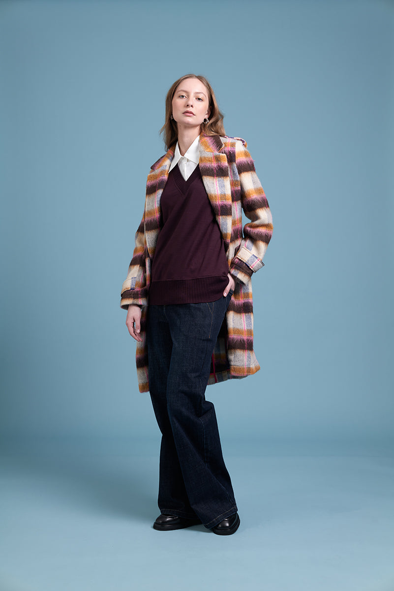 Siren Tabulous Coat - Pink Plaid