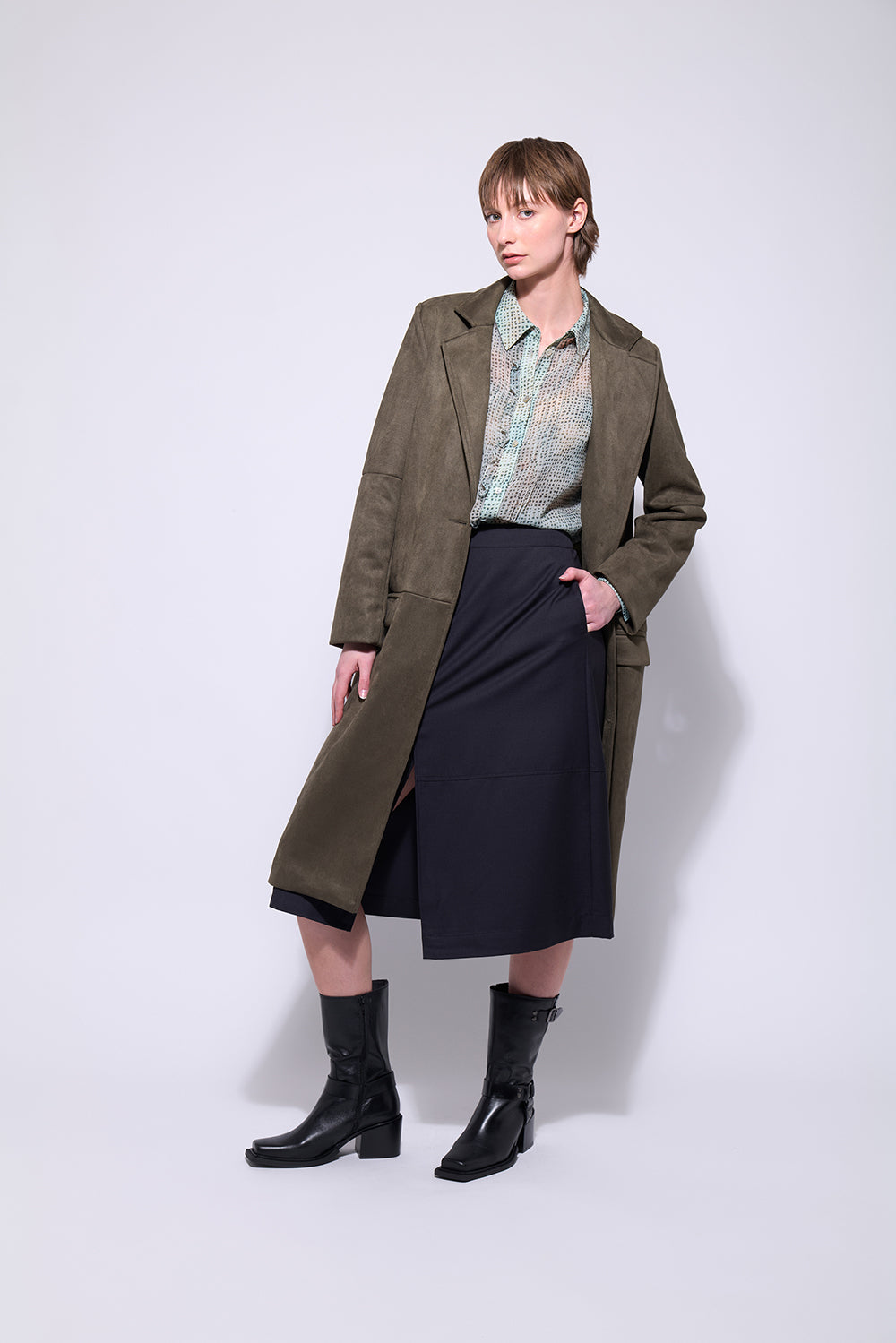 Neris Ashbury Coat - Pesto