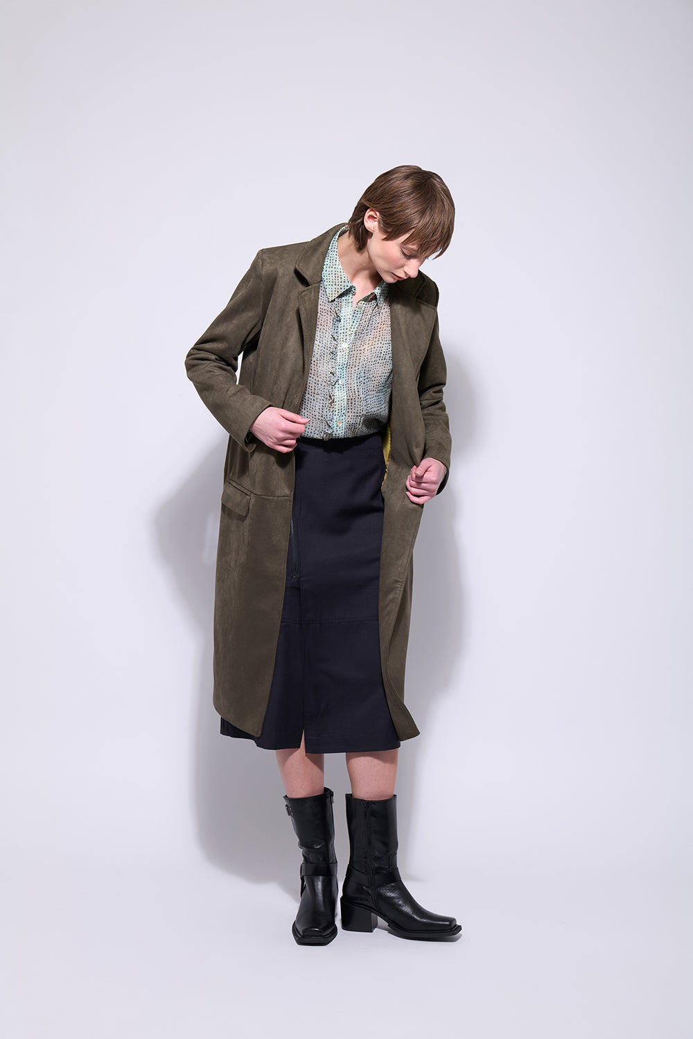 Neris Ashbury Coat - Pesto