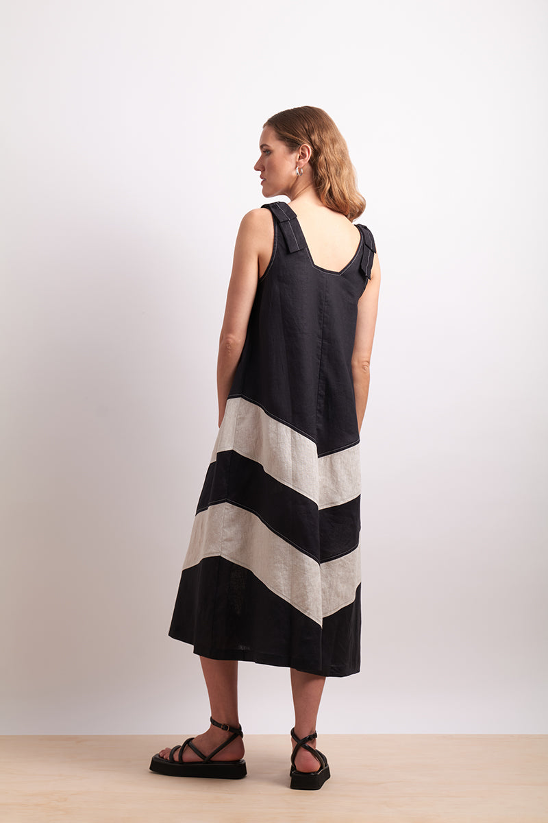 Neris The Mixer Dress - Black Sesame