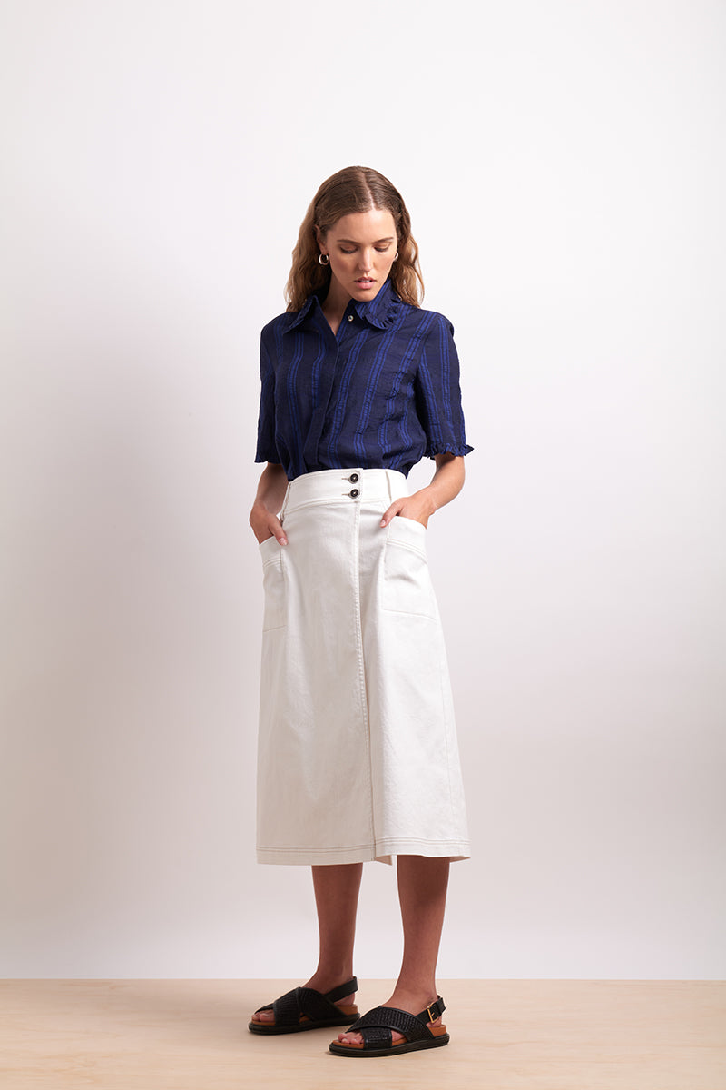 Neris The Wrap Skirt - Ivory
