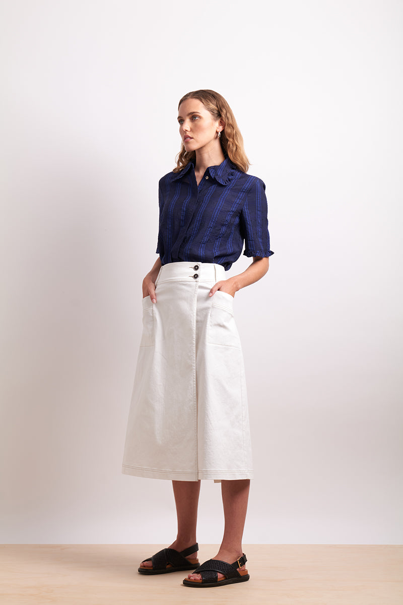 Neris The Wrap Skirt - Ivory