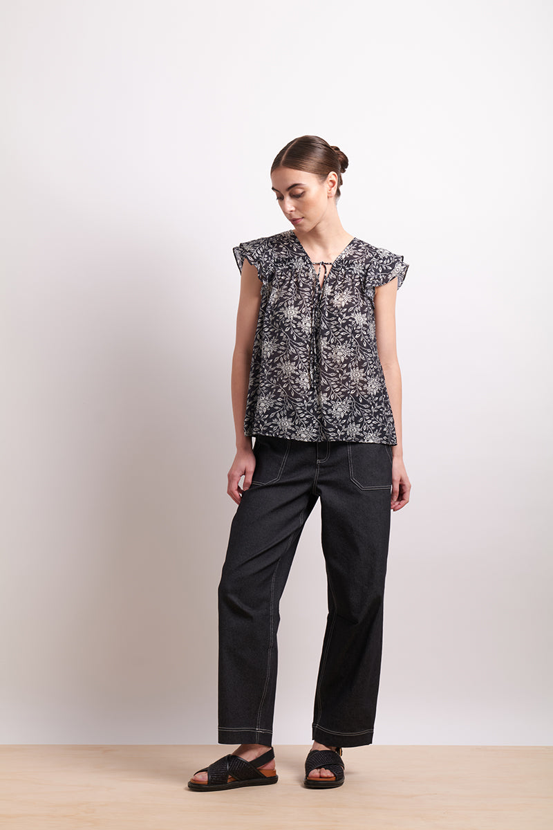 Neris In Print Top - Kohi