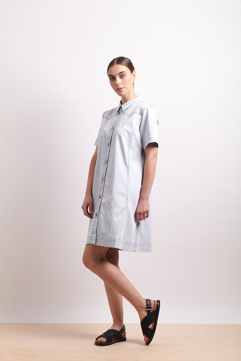 Neris Go West Dress - Blue Stone