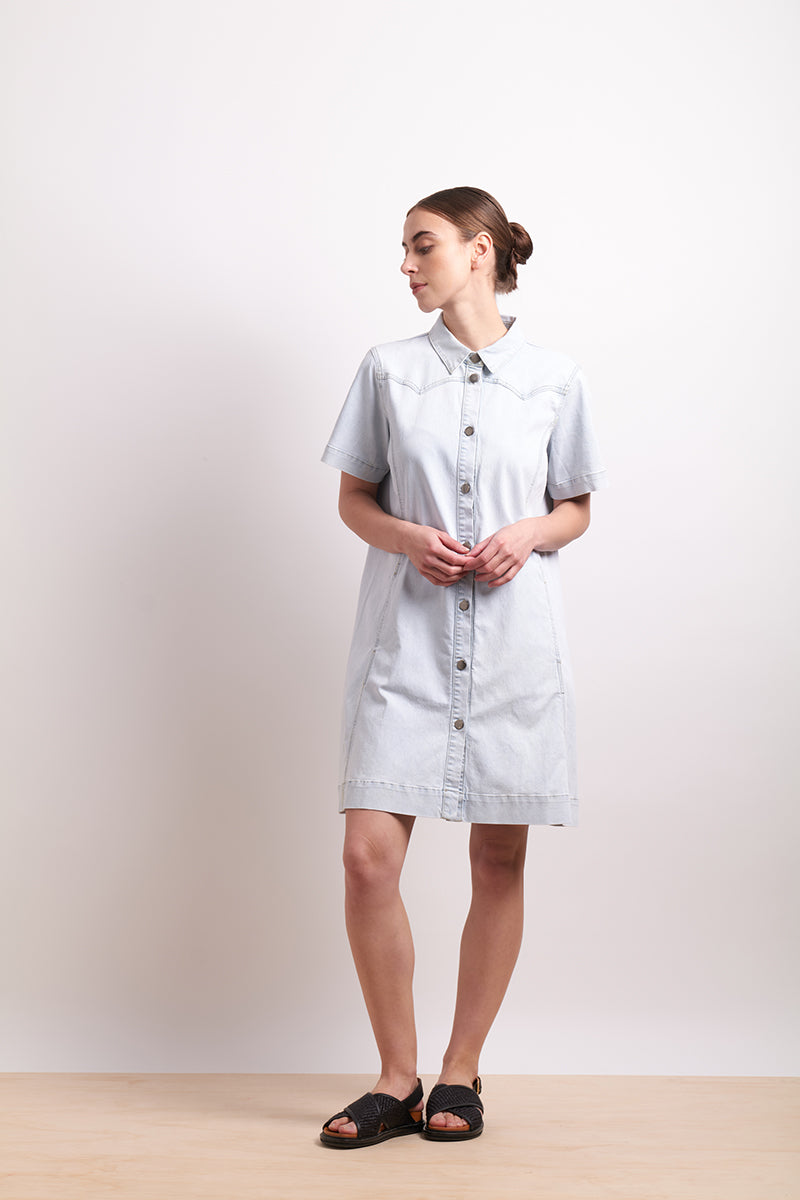 Neris Go West Dress - Blue Stone