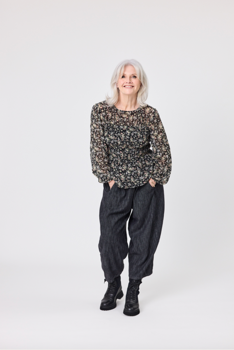 Lemon Tree Freja Top- Bouquet Print