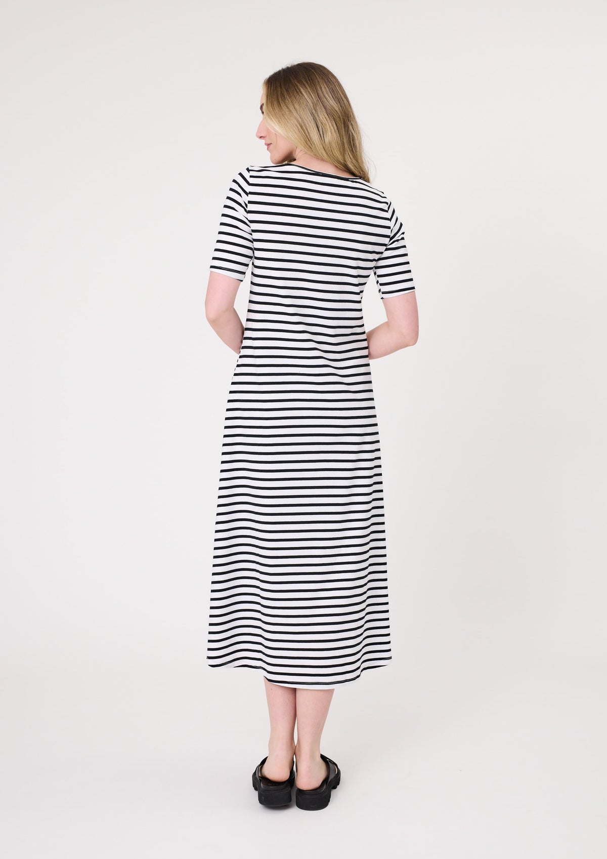 Lemon Tree Sole Dress - Black &amp; White Stripe