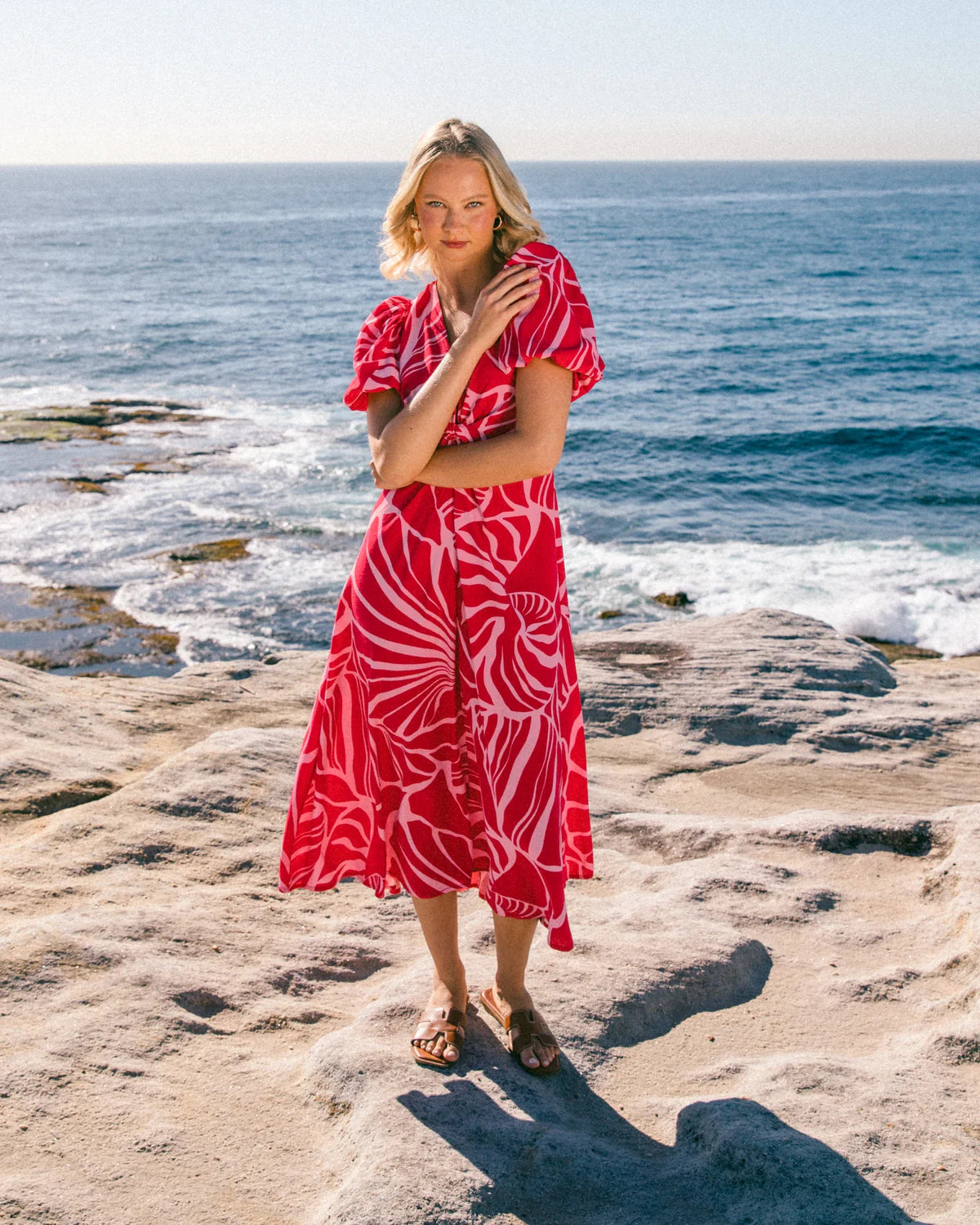 White Closet Gaia Dress - Red/Pink