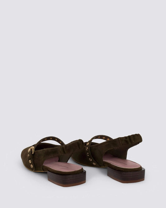 Tamara London Blast Slingback - Choc Suede