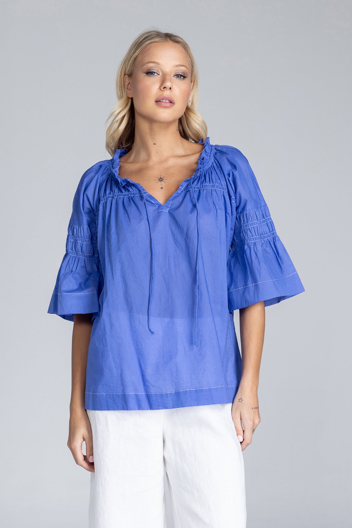 Blak Thea Top - Juniper Blue