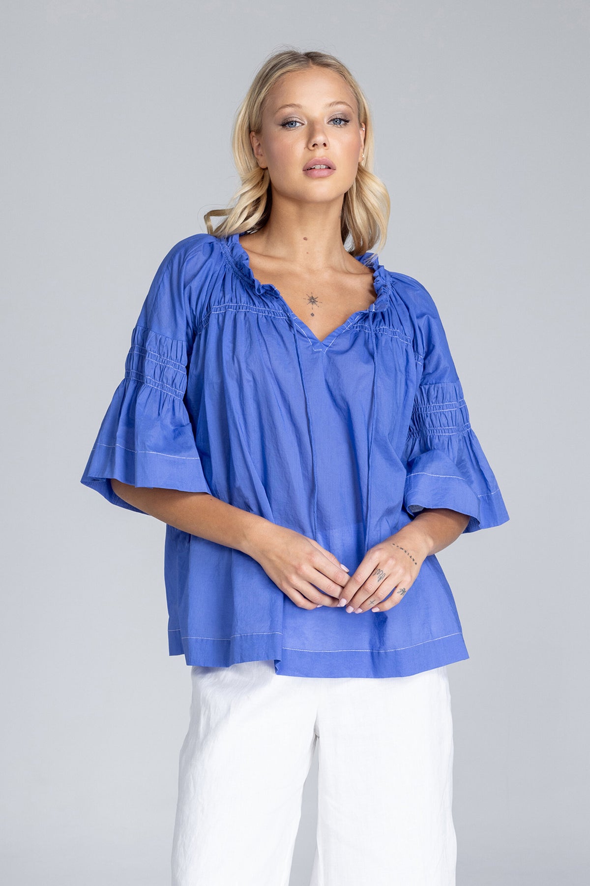 Blak Thea Top - Juniper Blue