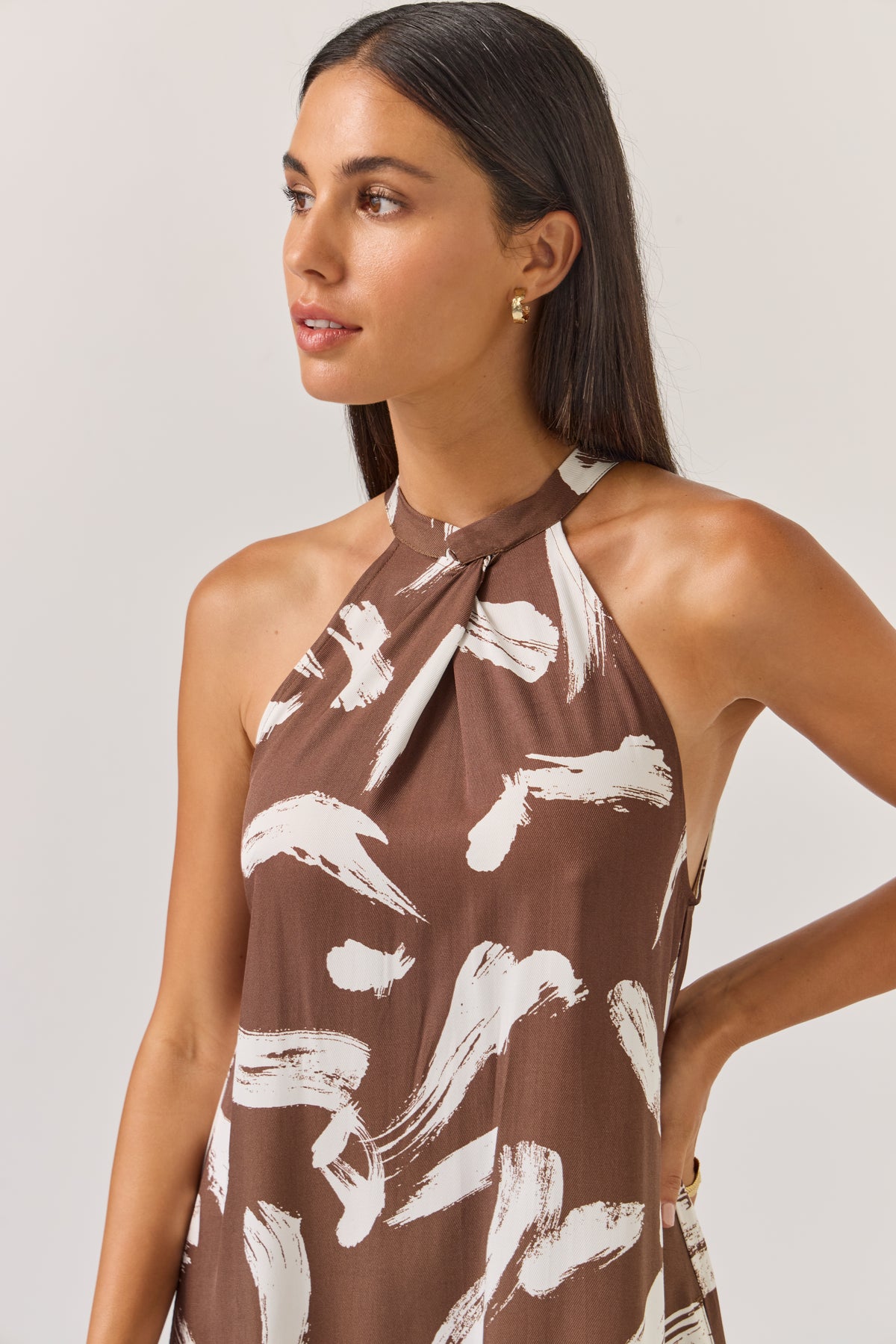 Tuesday Label Halter Dress- Painterly