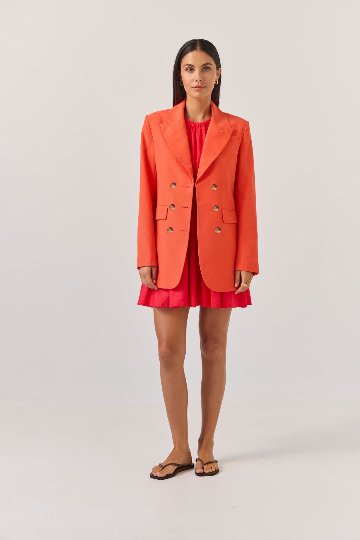 Tuesday Dove Blazer - Tangerine