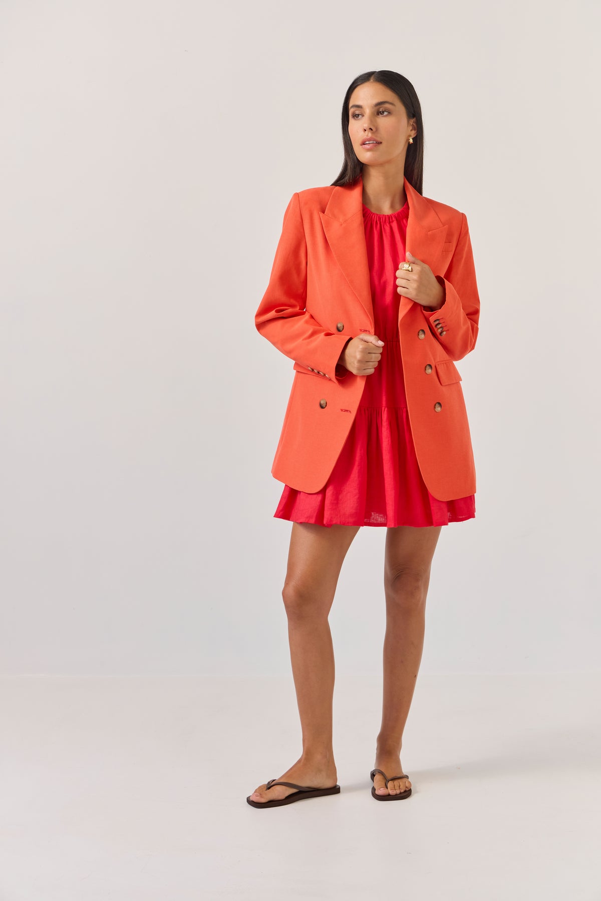 Tuesday Dove Blazer - Tangerine