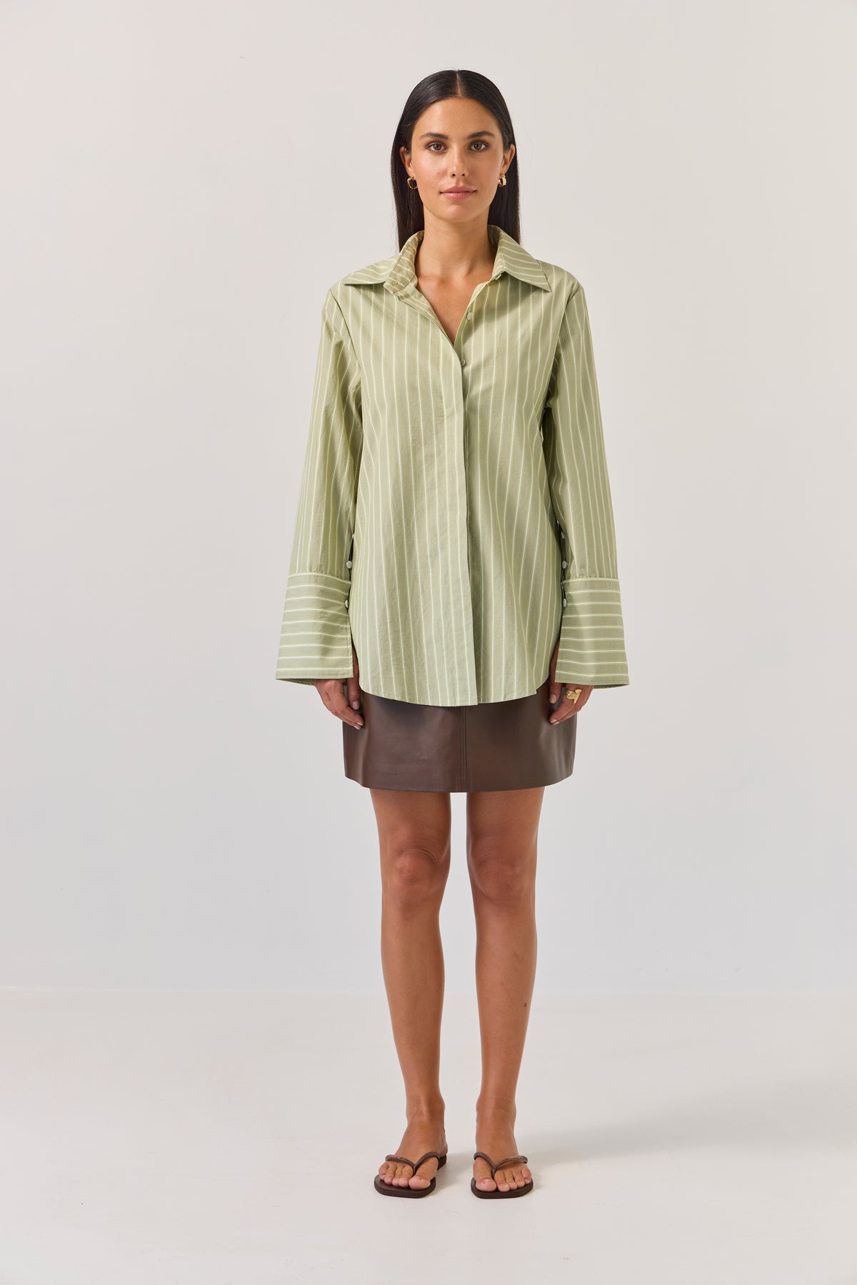 Tuesday Mark Shirt - Emerald Stipe