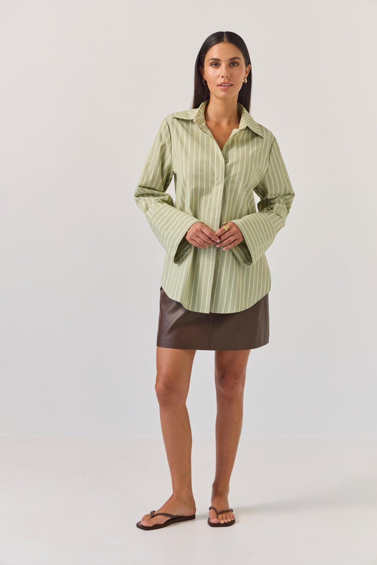 Tuesday Mark Shirt - Emerald Stipe